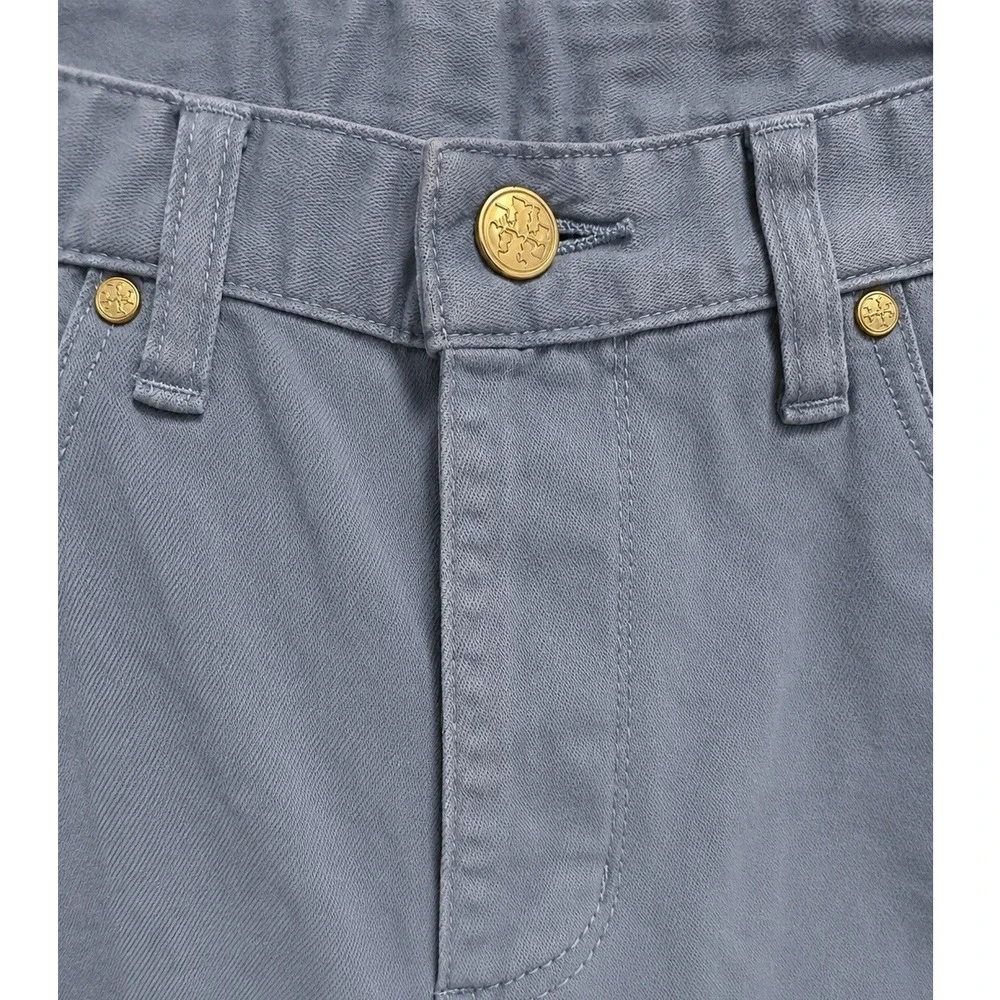Tory Burch Alexa Cropped Skinny Jeans Size 28 Slate Blue
